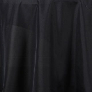Durable and Stylish: Black Seamless Polyester Round Tablecloth