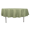 90inch Eucalyptus Sage Green 200 GSM Seamless Premium Polyester Round Tablecloth