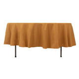 Gold Seamless Premium Polyester Round Tablecloth - 220GSM