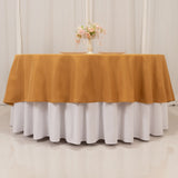 Gold Seamless Premium Polyester Round Tablecloth - 220GSM