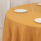 Gold Seamless Premium Polyester Round Tablecloth - 220GSM