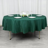 90inch Hunter Emerald Green 200 GSM Seamless Premium Polyester Round Tablecloth