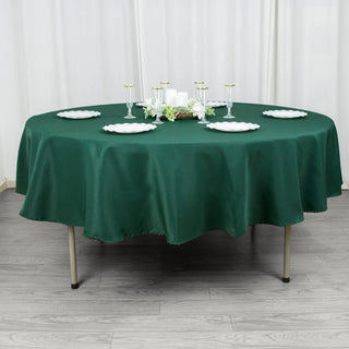 Add Elegance to Your Event with the Hunter Emerald Green Round Tablecloth
