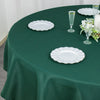 90" Hunter Emerald Green Seamless Premium Polyester Round Tablecloth - 200GSM