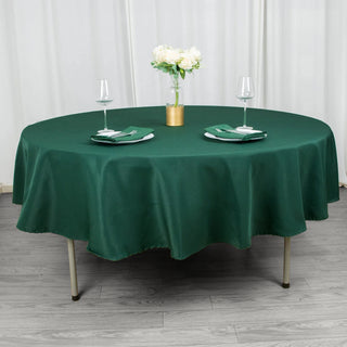 Experience the Unmatched Luxury of the Hunter Emerald Green Seamless Premium Polyester Tablecloth