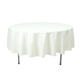 90" Ivory Premium Polyester Round Tablecloth - 220GSM