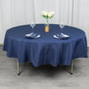 90inch Navy Blue 200 GSM Seamless Premium Polyester Round Tablecloth