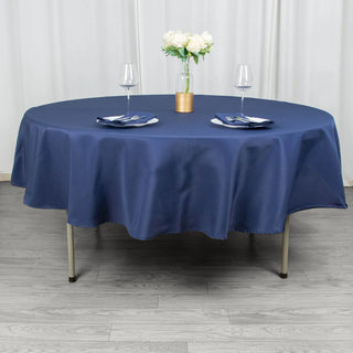 Experience Luxury and Versatility with the Navy Blue Seamless Tablecloth