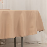 90inch Nude Seamless Premium Polyester Round Tablecloth - 220GSM