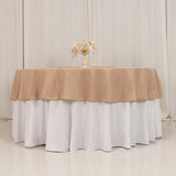 90inch Nude Seamless Premium Polyester Round Tablecloth - 220GSM