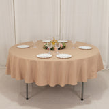 90inch Nude Seamless Premium Polyester Round Tablecloth - 220GSM