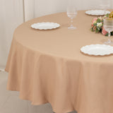 90inch Nude Seamless Premium Polyester Round Tablecloth - 220GSM