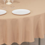 90inch Nude Seamless Premium Polyester Round Tablecloth - 220GSM