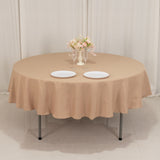 90inch Nude Seamless Premium Polyester Round Tablecloth - 220GSM