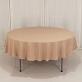 90inch Nude Seamless Premium Polyester Round Tablecloth - 220GSM