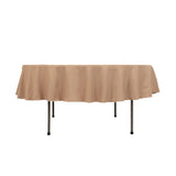 90inch Nude Seamless Premium Polyester Round Tablecloth - 220GSM