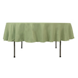  Sage Green Seamless Premium Polyester Round Tablecloth - 220GSM