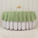  Sage Green Seamless Premium Polyester Round Tablecloth - 220GSM