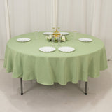  Sage Green Seamless Premium Polyester Round Tablecloth - 220GSM