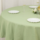  Sage Green Seamless Premium Polyester Round Tablecloth - 220GSM