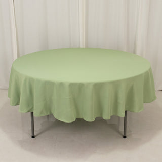 <h3 style="margin-left:0px;"><strong>Seamless Sage Green Premium Polyester Round Tablecloth</strong>