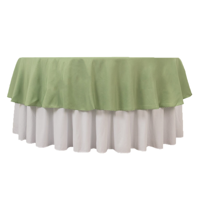 Sage Green Seamless Premium Polyester Round Tablecloth - 220GSM