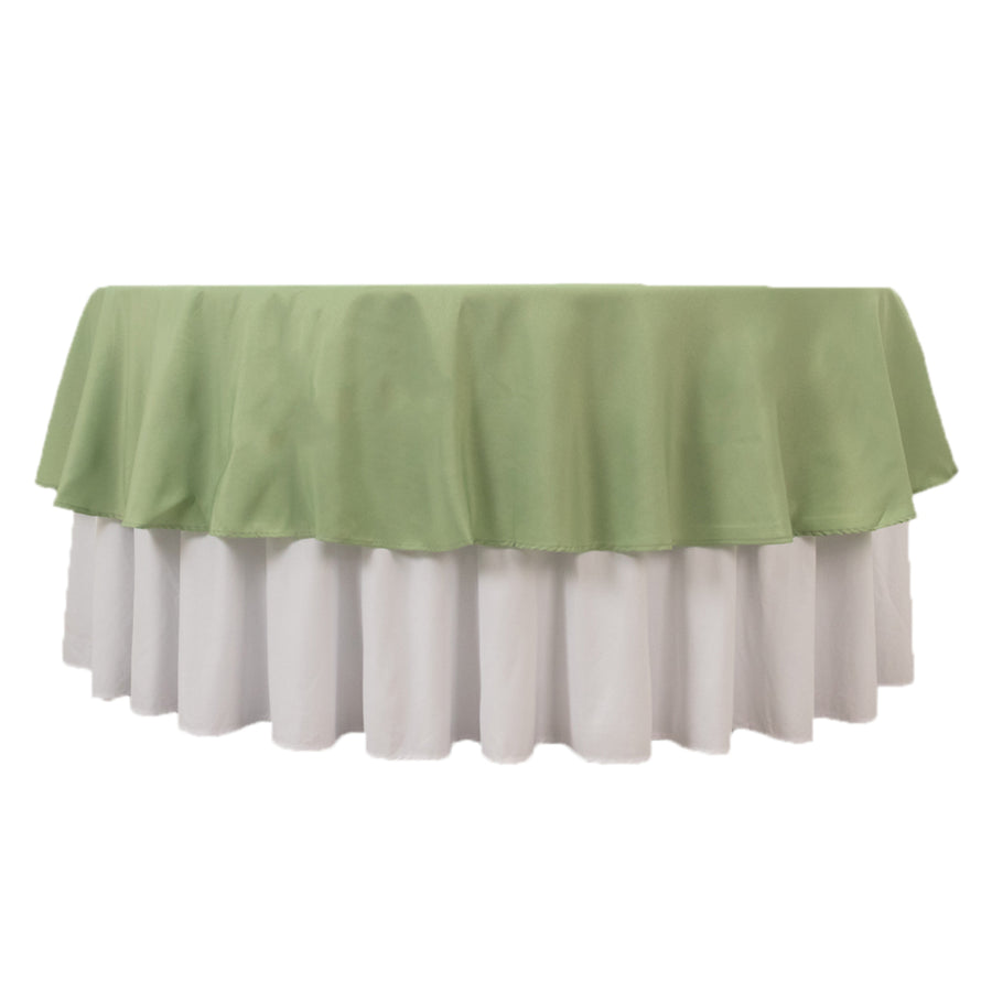  Sage Green Seamless Premium Polyester Round Tablecloth - 220GSM