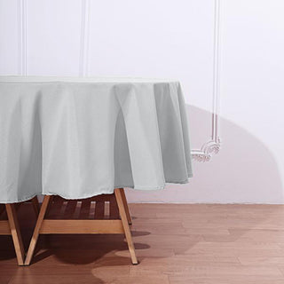 Create Unforgettable Moments with the Silver Round Tablecloth
