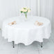 90inch White 200 GSM Seamless Premium Polyester Round Tablecloth