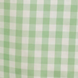 White Sage Green Seamless Buffalo Plaid Square Table Overlay, Checkered Gingham Polyester#whtbkgd