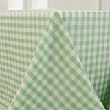 White Sage Green Seamless Buffalo Plaid Rectangle Tablecloth, Checkered#whtbkgd