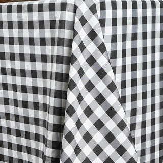 Durable and Stylish Checkered Polyester Tablecloth