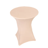 Blush Highboy Spandex Cocktail Table Cover, Fitted Stretch Tablecloth