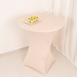 Blush Highboy Spandex Cocktail Table Cover, Fitted Stretch Tablecloth