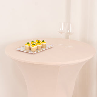 <span style="background-color:transparent;color:#111111;">Durable Blush Spandex High Top Table Cover</span>