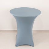 Dusty Blue Highboy Spandex Cocktail Table Cover, Fitted Stretch Tablecloth