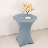 Dusty Blue Highboy Spandex Cocktail Table Cover, Fitted Stretch Tablecloth