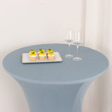 Dusty Blue Highboy Spandex Cocktail Table Cover, Fitted Stretch Tablecloth