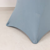 Dusty Blue Highboy Spandex Cocktail Table Cover, Fitted Stretch Tablecloth