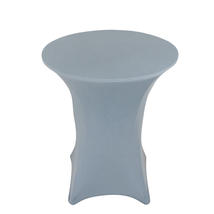 Dusty Blue Highboy Spandex Cocktail Table Cover, Fitted Stretch Tablecloth