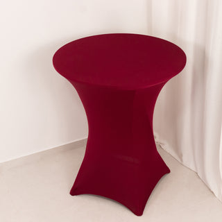 <span style="background-color:transparent;color:#000000;">Elegant Burgundy Spandex Highboy Table Cover</span>