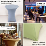 Black Highboy Spandex Cocktail Table Cover, Fitted Stretch Tablecloth