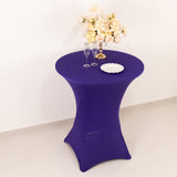 Purple Highboy Spandex Cocktail Table Cover, Fitted Stretch Tablecloth