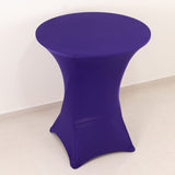 Purple Highboy Spandex Cocktail Table Cover, Fitted Stretch Tablecloth