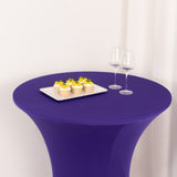 Purple Highboy Spandex Cocktail Table Cover, Fitted Stretch Tablecloth