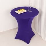 Purple Highboy Spandex Cocktail Table Cover, Fitted Stretch Tablecloth