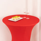 Red Highboy Spandex Cocktail Table Cover, Fitted Stretch Tablecloth