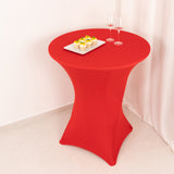 Red Highboy Spandex Cocktail Table Cover, Fitted Stretch Tablecloth