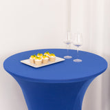 Royal Blue Highboy Spandex Cocktail Table Cover, Fitted Stretch Tablecloth