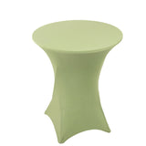 Sage Green Highboy Spandex Cocktail Table Cover, Fitted Stretch Tablecloth